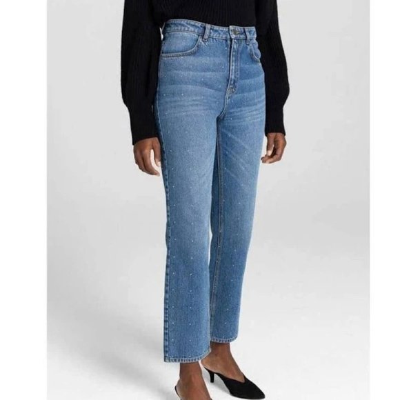 A.L.C. Malone Studded Straight Leg Jeans - Picture 1 of 11